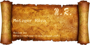 Metzger Róza névjegykártya