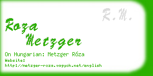 roza metzger business card