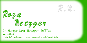 roza metzger business card